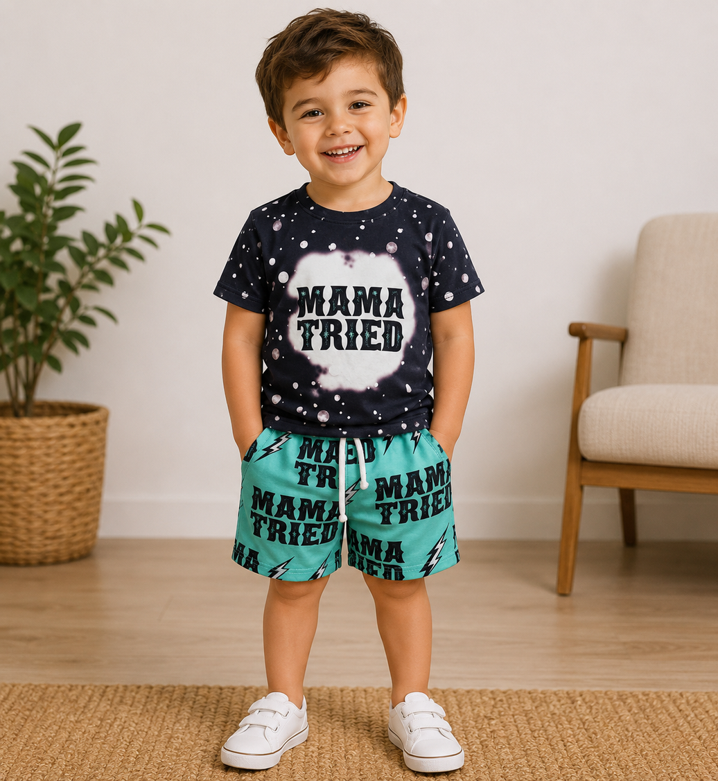 Mama Tried Hemdtaschen Shorts Jungen Bekleidungsset