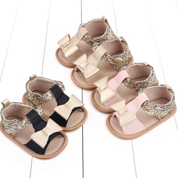 Baby Kids Girl Sandals Pre Walker Newborn PU Leather Soft Sole Shoes Bowknot Girls Shoes
