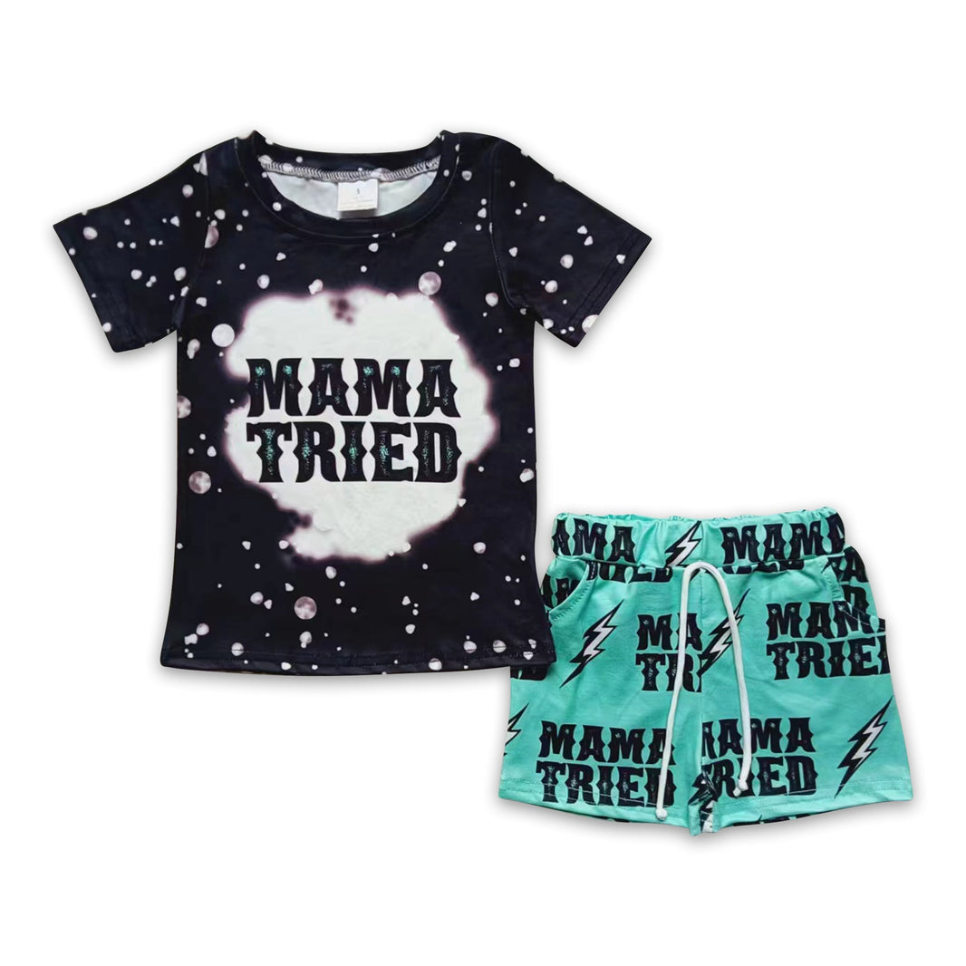 Mama Tried Hemdtaschen Shorts Jungen Bekleidungsset
