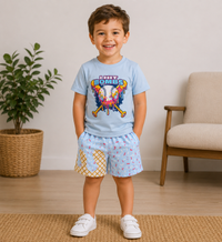 Baseball top ice cream sprinkle shorts boys clothes