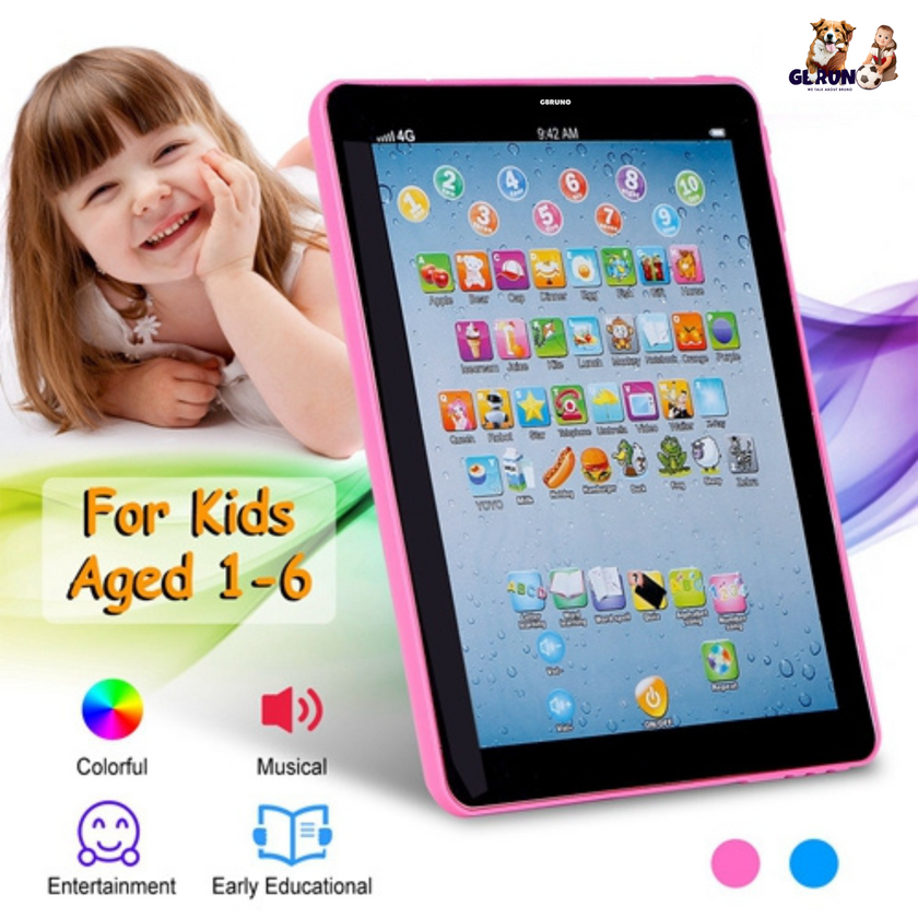 Baby Lern-Tablet, pädagogische Mini-Pads, Spielzeug zum Anfassen und Lernen, Kleinkind-Tablet für ABC, Zahlen, Wörter, Geschenk für Jungen und Mädchen im Alter von 1-6 Jahren