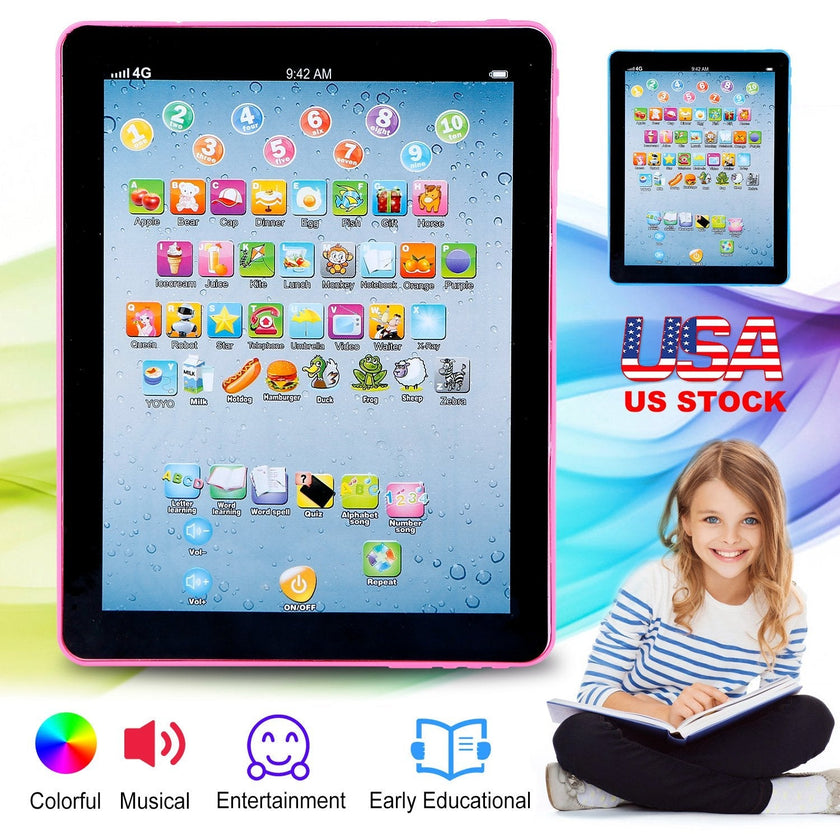 Baby Lern-Tablet, pädagogische Mini-Pads, Spielzeug zum Anfassen und Lernen, Kleinkind-Tablet für ABC, Zahlen, Wörter, Geschenk für Jungen und Mädchen im Alter von 1-6 Jahren