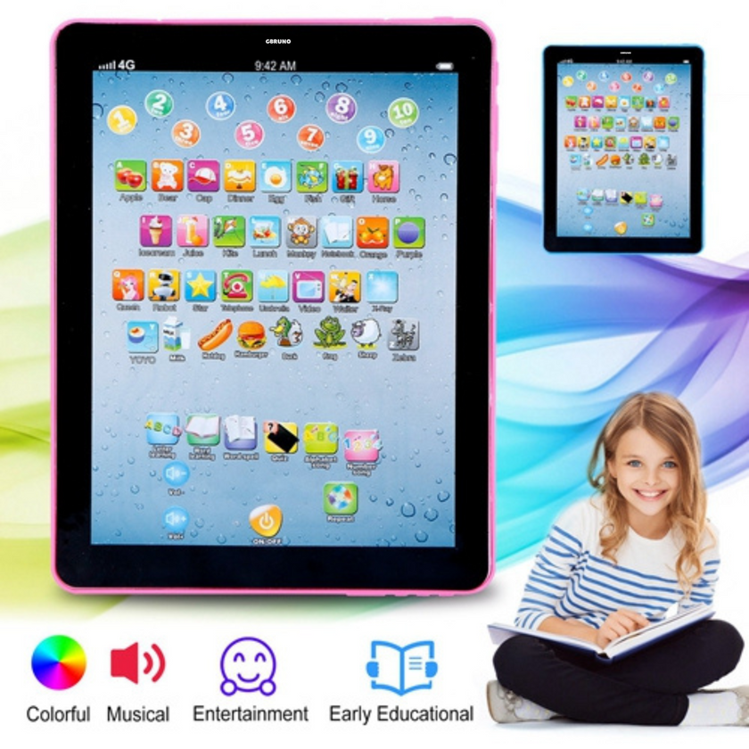 Baby Lern-Tablet, pädagogische Mini-Pads, Spielzeug zum Anfassen und Lernen, Kleinkind-Tablet für ABC, Zahlen, Wörter, Geschenk für Jungen und Mädchen im Alter von 1-6 Jahren