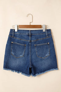 Holland Hem Distressed Whiskery Shorts