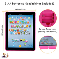 Baby Lern-Tablet, pädagogische Mini-Pads, Spielzeug zum Anfassen und Lernen, Kleinkind-Tablet für ABC, Zahlen, Wörter, Geschenk für Jungen und Mädchen im Alter von 1-6 Jahren