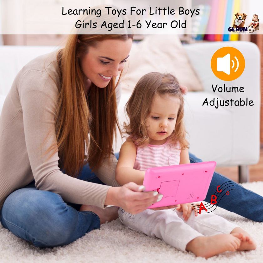 Baby Lern-Tablet, pädagogische Mini-Pads, Spielzeug zum Anfassen und Lernen, Kleinkind-Tablet für ABC, Zahlen, Wörter, Geschenk für Jungen und Mädchen im Alter von 1-6 Jahren