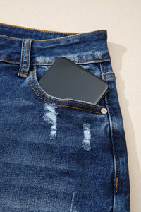 Holland Hem Distressed Whiskery Shorts