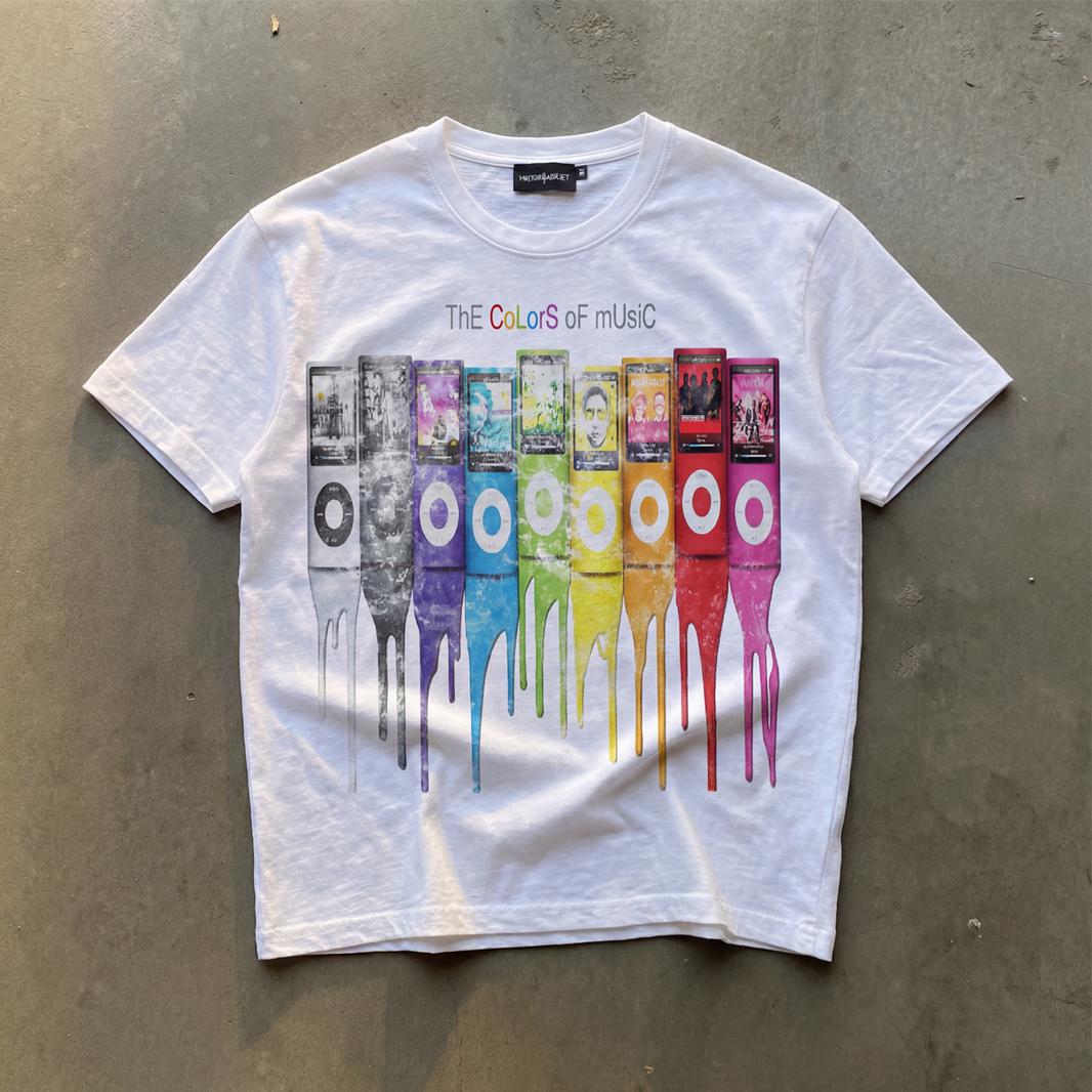 Colors Tee Streetwear Graphic Y2K Unisex Regular Fit Crew Neck T Shirt 220GSM Cotton