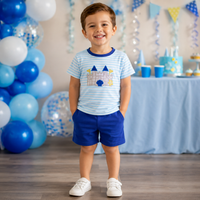 Stripe Castle Hemd Shorts Jungen Sommerkleidung