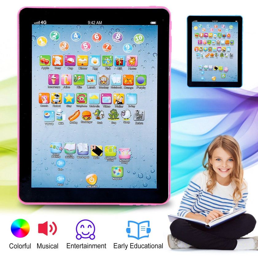 Baby Lern-Tablet, pädagogische Mini-Pads, Spielzeug zum Anfassen und Lernen, Kleinkind-Tablet für ABC, Zahlen, Wörter, Geschenk für Jungen und Mädchen im Alter von 1-6 Jahren