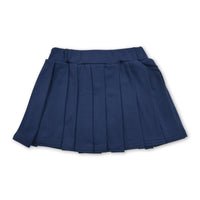 Navy cotton kids girls summer pleated skirt