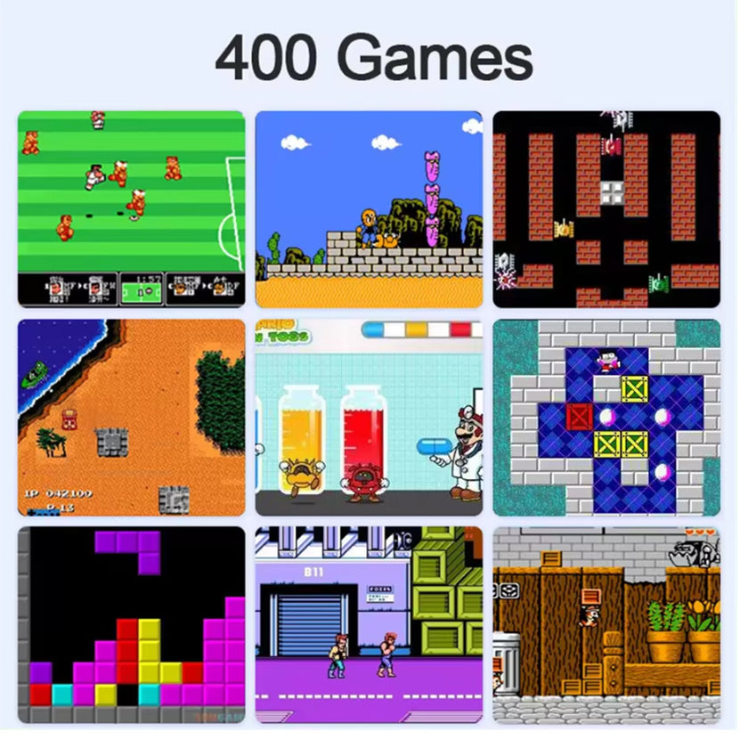 Handheld-Videospielkonsole für Kinder Tragbarer Spieler Mini-Arcade Elektronisches Spielzeug, 400 Spiele Rosa