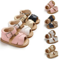 Stylish Summer Baby Kid Boy Girl Sandals Prewalker Newborn Leather Soft Sole Comfortable Crib Shoes