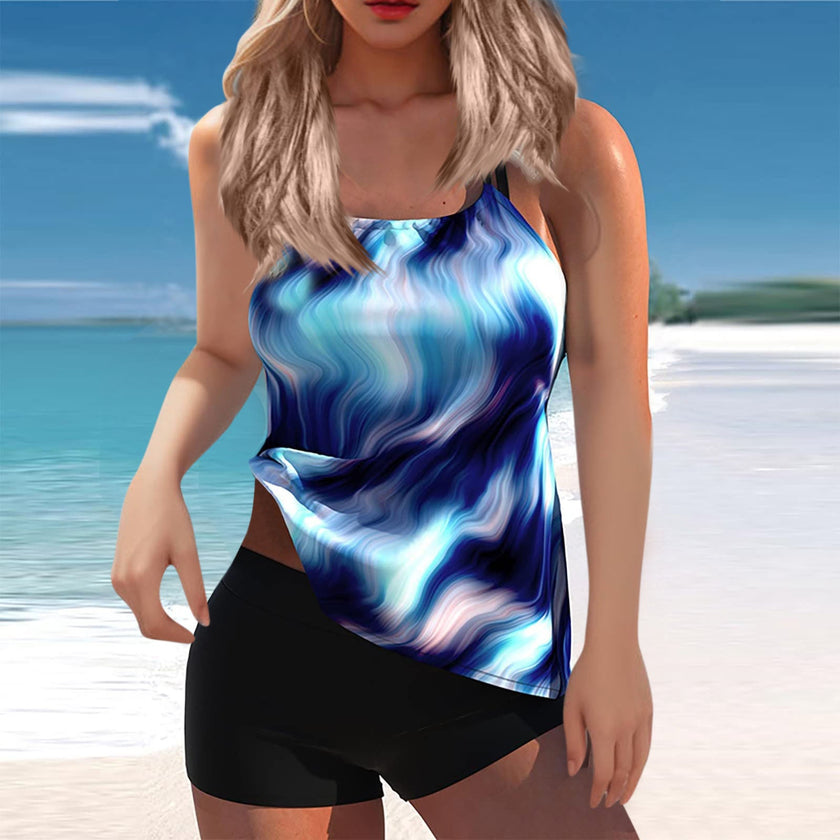 Women Swimsuit Separate Boxer plus Size