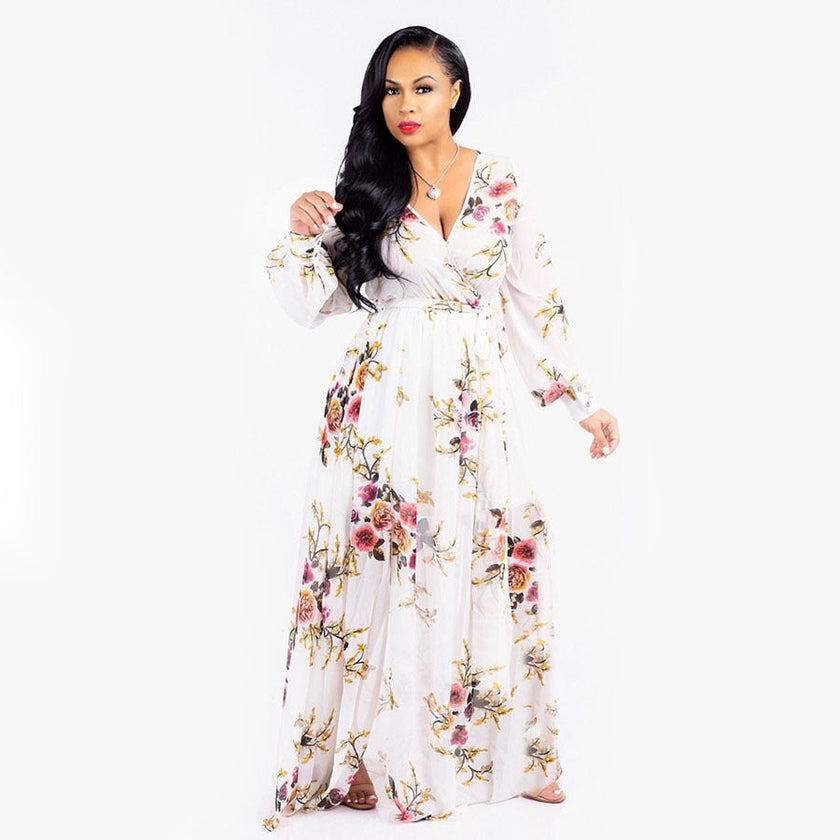 Printed Fashion Floral Beach Dress Fashion Print Fashion Floral Beach Dress
