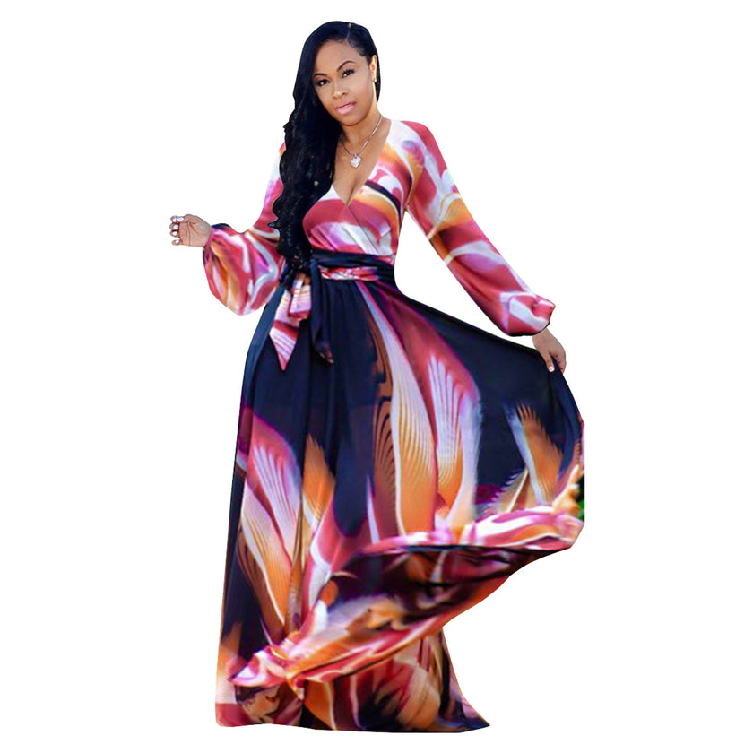 Printed Fashion Floral Beach Dress Fashion Print Fashion Floral Beach Dress