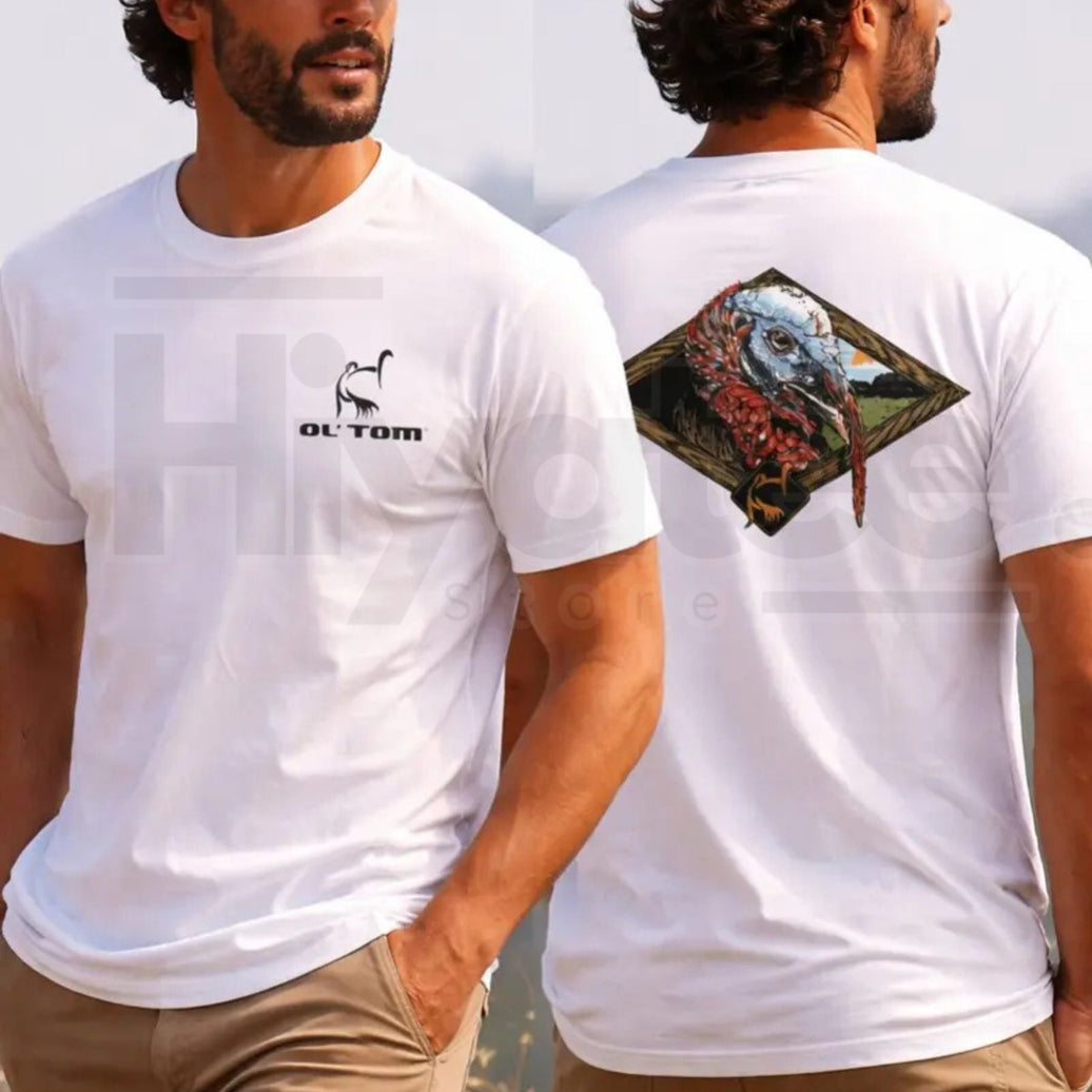 "Ol’ Tom" – Vintage Wild Turkey Hunting Graphic Outdoor Top