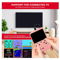 Handheld-Videospielkonsole für Kinder Tragbarer Spieler Mini-Arcade Elektronisches Spielzeug, 400 Spiele Rosa