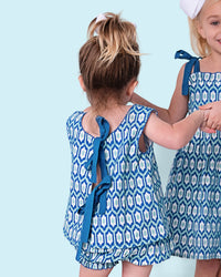 Blue Ikat Bloomer Set