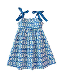 Blue Ikat Sun Dress