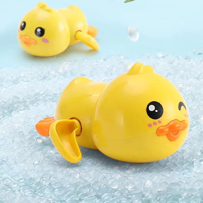 Baby Badespielzeug für Kinder, Wasserspiel, kleine gelbe Ente, schwimmendes Baby, Kinder spielen mit Wasser, Entchen, kleine Schildkröte, Jungen und Mädchen