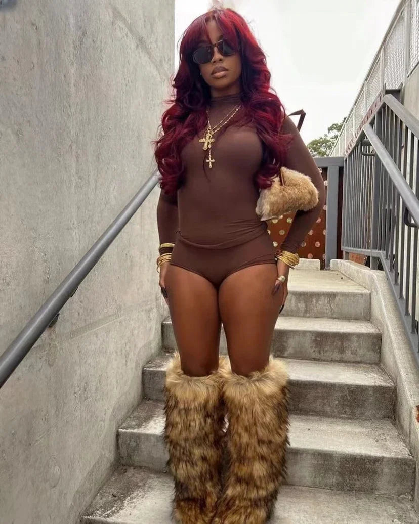 Winter Faux Fur Long Boots
