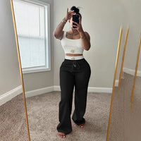 Solid Tank Top + Drawstring Pants Set