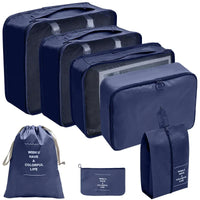 7/8/9/10-Pcs Travel Organizer Packing Cubes Set – Portable Luggage Storage Bags for Clothes, Shoes & Accessories