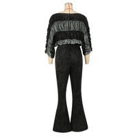 Off Shoulder Flare Pants set