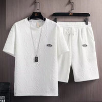 Men's Waffle Summer Casual Tracksuit Set