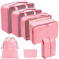 7/8/9/10-Pcs Travel Organizer Packing Cubes Set – Portable Luggage Storage Bags for Clothes, Shoes & Accessories