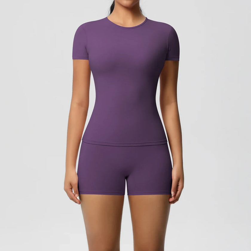 2PC Quick-Dry Gym Leggings & Top Set