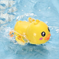 Baby Badespielzeug für Kinder, Wasserspiel, kleine gelbe Ente, schwimmendes Baby, Kinder spielen mit Wasser, Entchen, kleine Schildkröte, Jungen und Mädchen