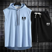 Summer Men's Casual Hooded Tracksuit Set