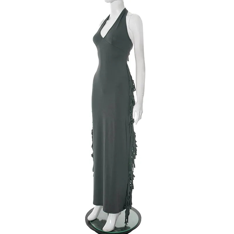 Tassel Long Bodycon Dress