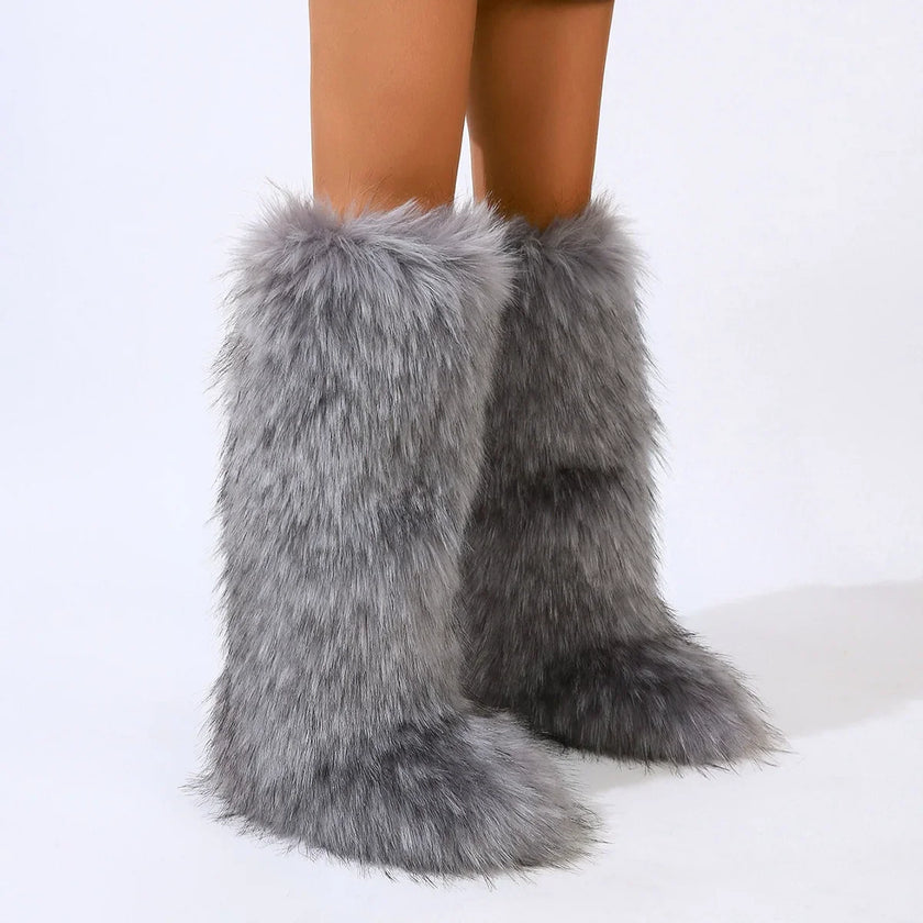 Winter Faux Fur Long Boots
