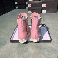 High Top Luxury Leather Lace Up Zip Sneaker