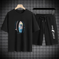 Men's Waffle Summer Casual Tracksuit Set