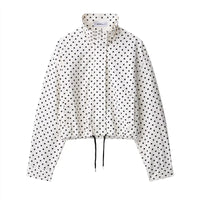 Polka Dot Print Jacket Two-Piece Set