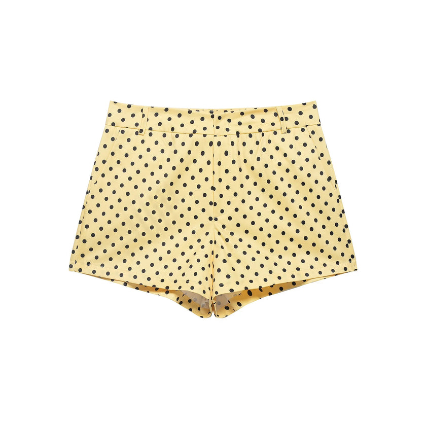 Polka Dot Print Jacket Two-Piece Set