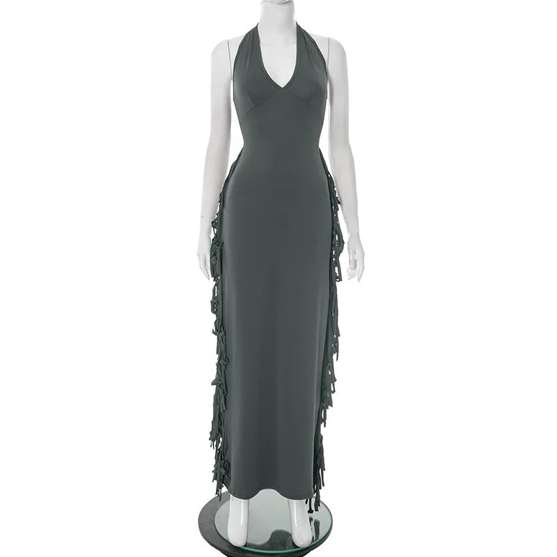 Tassel Long Bodycon Dress