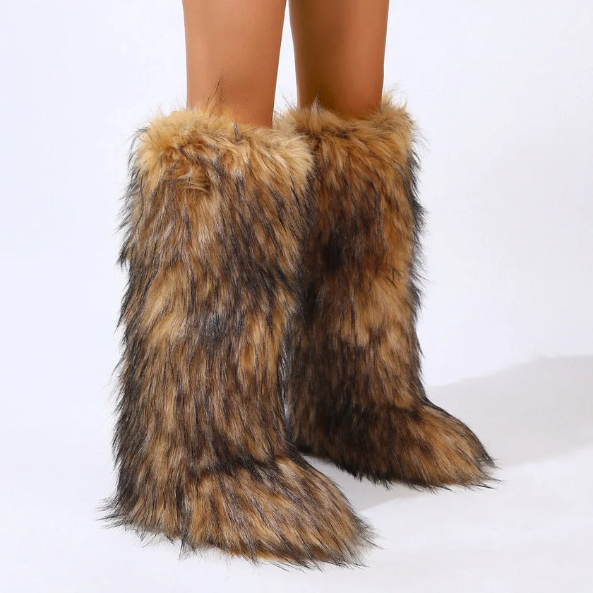 Winter Faux Fur Long Boots