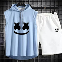 Summer Men's Casual Hooded Tracksuit Set