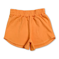 Orange kids girls summer yoga active shorts