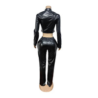 Kelly Leather Pants Set