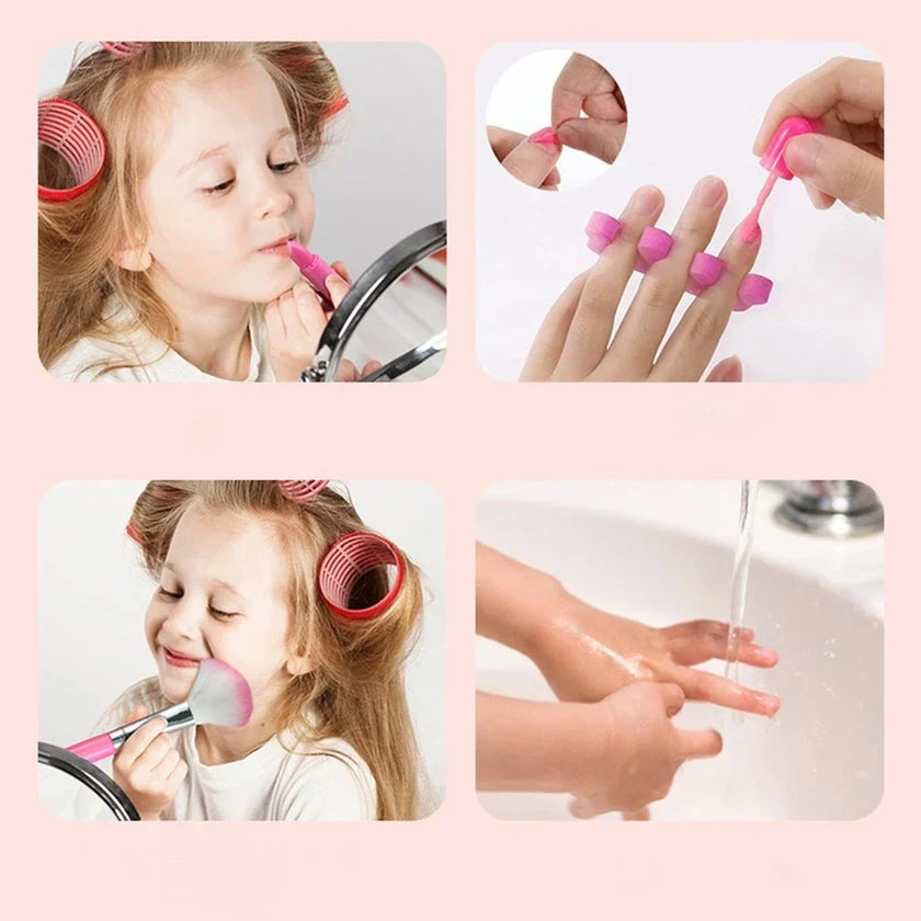 Kids Princess Makeup Kit Washable Non Toxic Cosmetic Set with Case