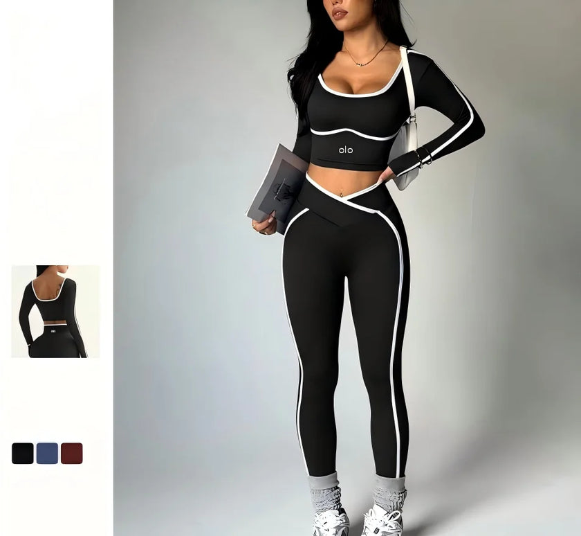 2026 Colorblock V-Waist Yoga Set
