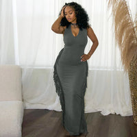 Tassel Long Bodycon Dress