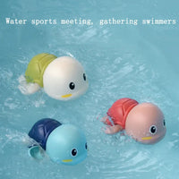 Baby Badespielzeug für Kinder, Wasserspiel, kleine gelbe Ente, schwimmendes Baby, Kinder spielen mit Wasser, Entchen, kleine Schildkröte, Jungen und Mädchen
