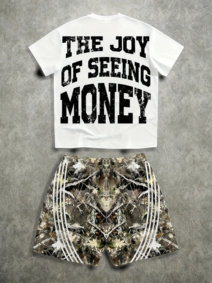 Men's 3D Print Summer Short-Sleeve Set